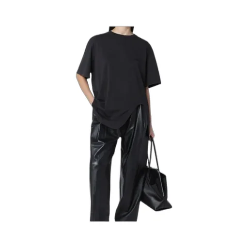 Washed T-Shirt With Shaped Hem
