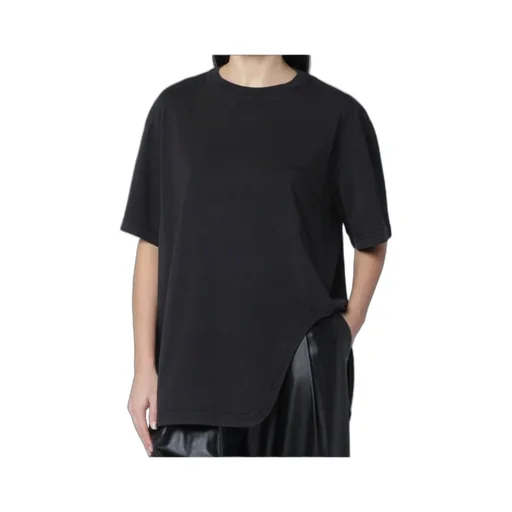 Washed T-Shirt With Shaped Hem