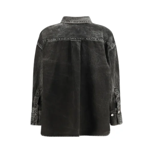 Logo Embroidered Denim Shirt