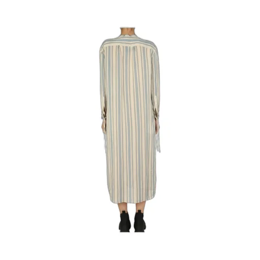 Striped Pattern Shirt Dress