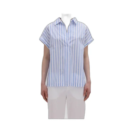 Striped Cotton Poplin Top