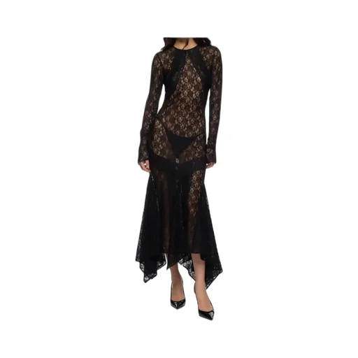 Open Back Midi Lace Dress