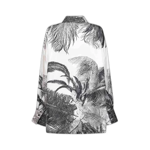 Pattern-Printed Long-Sleeved Shirt