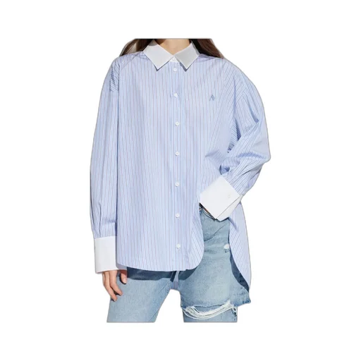 Logo Embroidered Striped Shirt