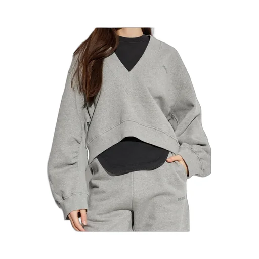 Logo Embroidered V-Neck Sweatshirt