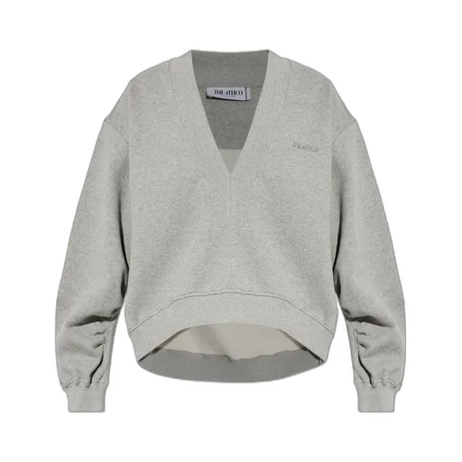 Logo Embroidered V-Neck Sweatshirt