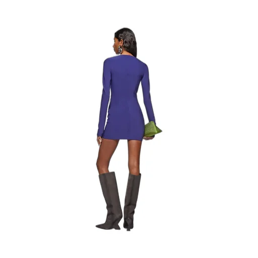 Crepe Zip Mini Dress