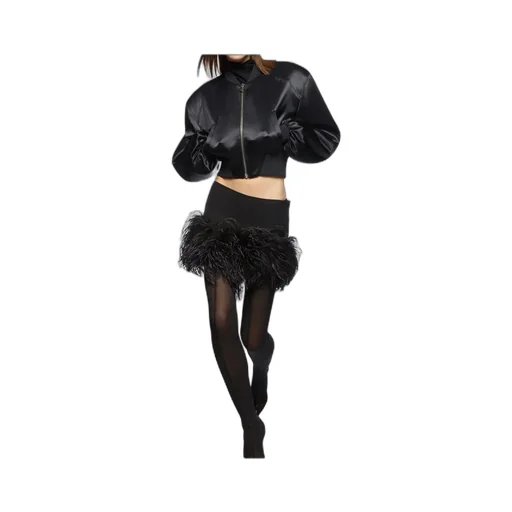 Cropped Bomber Jacket
