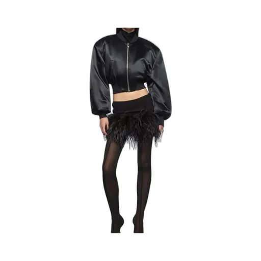 Cropped Bomber Jacket