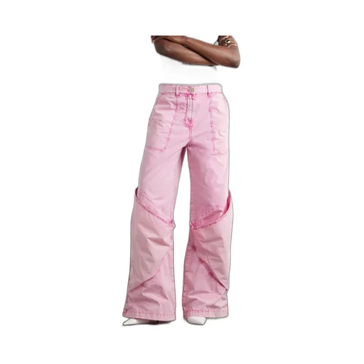 Paneled Wide-Leg Jeans