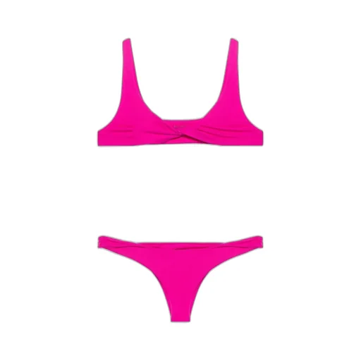 Twist-Detailed Stretched Bikini Set