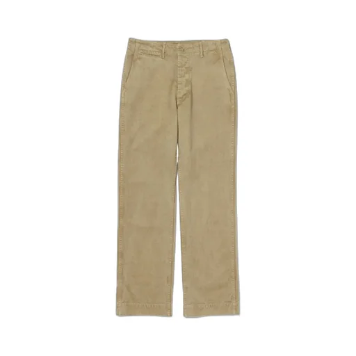 Buttoned Straight-Leg Pants