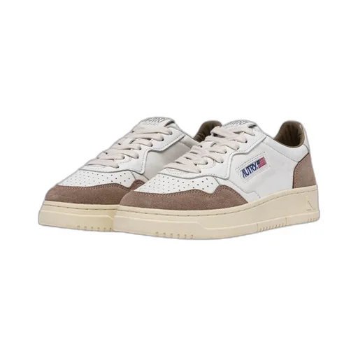 Leather Lace-Up Sneakers