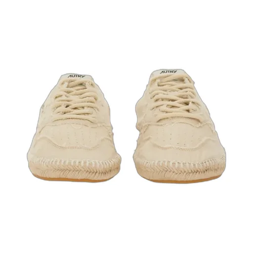 Lace-Up Jute Low-Top Sneakers
