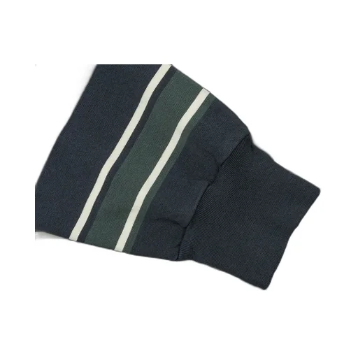 Striped Long-Sleeve Polo Shirt