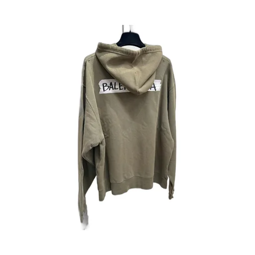 Masking Tape Oversized Zip-Up Hoodie
