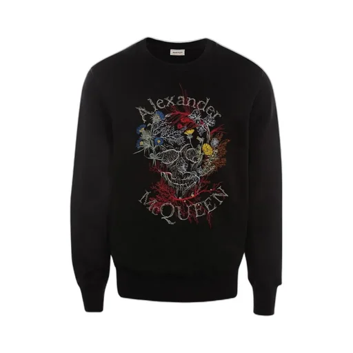 Floral Logo Embroidered Sweatshirt