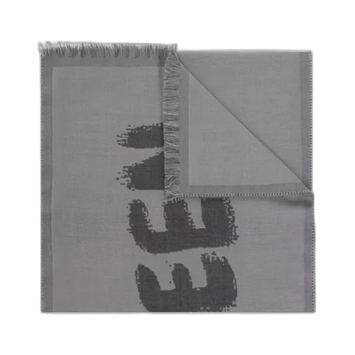 Wool Logo Print Scarf