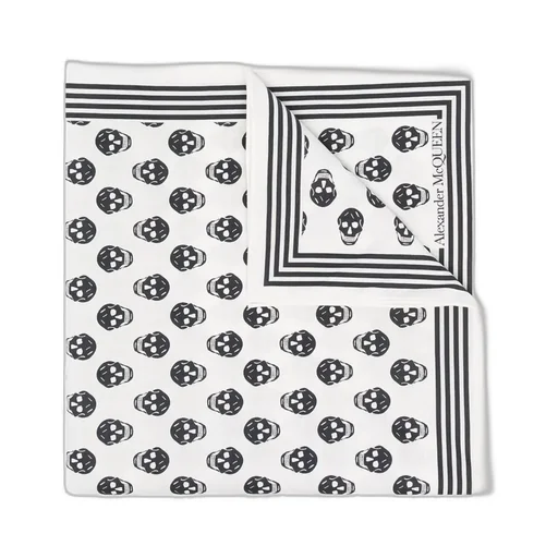 Skull Print Cotton Scarf
