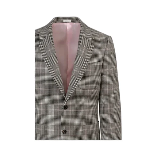 Checked Single-Breasted Blazer
