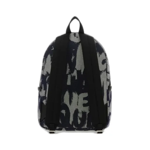 Logo Printed Zippered Backpack