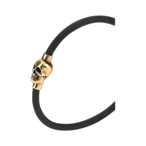Skull Charm Cord Bracelet