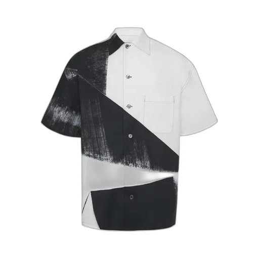 Brushstroke Collared Button-Up Shirt