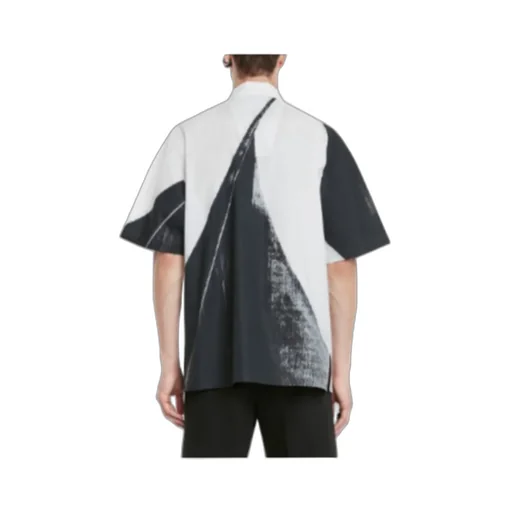 Brushstroke Collared Button-Up Shirt