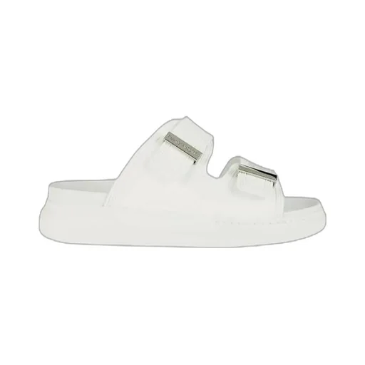 Oversized Buckled Slides