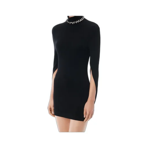 High-Neck Mini Dress