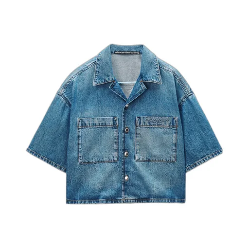 Cropped Denim Shirt