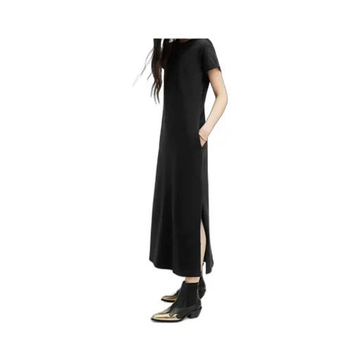 Anna Crew Neck Short Sleeve Maxi Dress