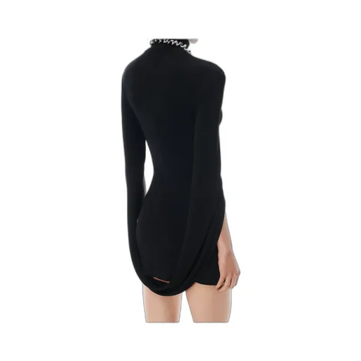 High-Neck Mini Dress