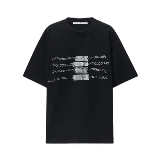 Chain Graphic Printed Oversized T-Shirt