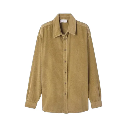 Corduroy Button-Fastening Shirt