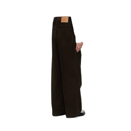 Corduroy Logo Patch Straight-Leg Trousers