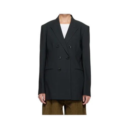 Wool Double-Breasted Suit Jacket