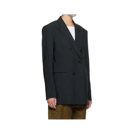 Wool Double-Breasted Suit Jacket