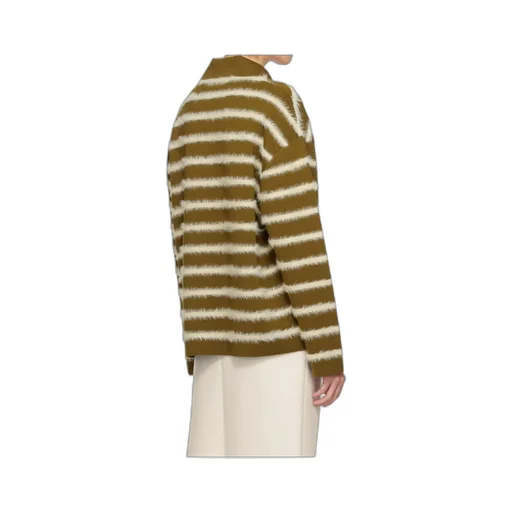Merino Wool Striped Polo Shirt