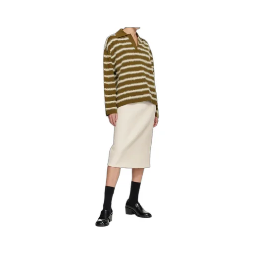 Merino Wool Striped Polo Shirt