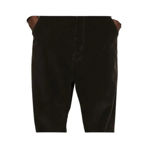 Corduroy Logo Patch Straight-Leg Trousers
