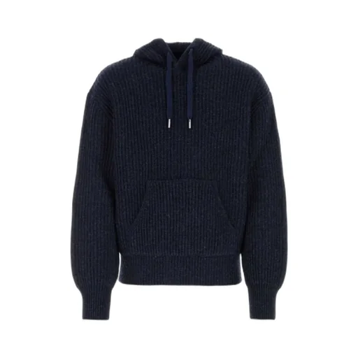 Drawstring Knitted Hoodie