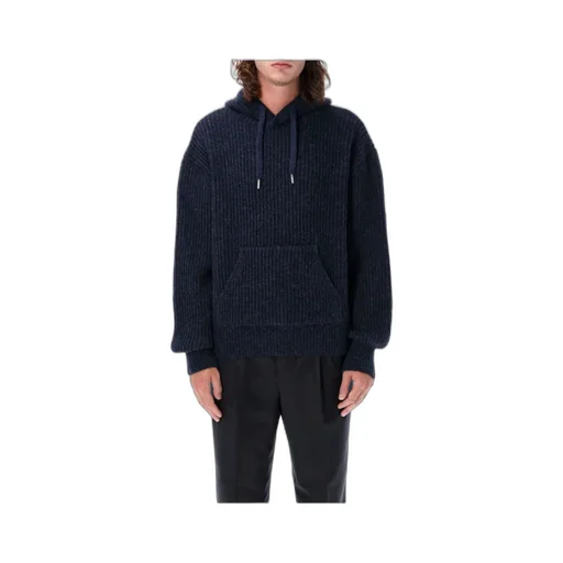 Drawstring Knitted Hoodie