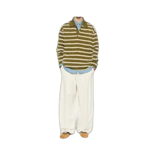 Striped Long-Sleeve Sweater
