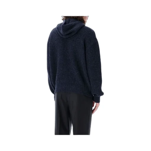 Drawstring Knitted Hoodie