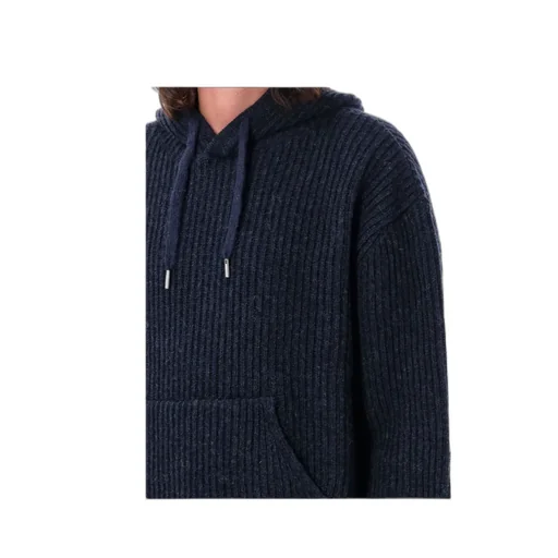 Drawstring Knitted Hoodie