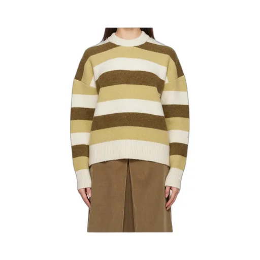 Alpaca Striped Crewneck Sweater