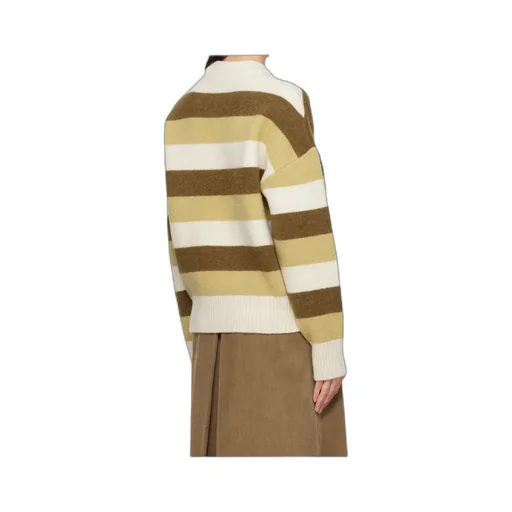 Alpaca Striped Crewneck Sweater