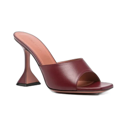Square-Toe High-Heeled Sandals