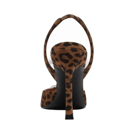 Camelia Sling 90 Leopard Printed Suede